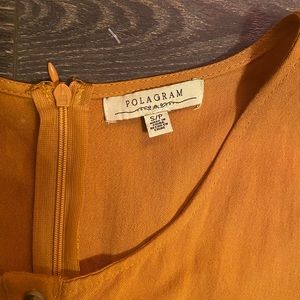 Mustard yellow midi dress